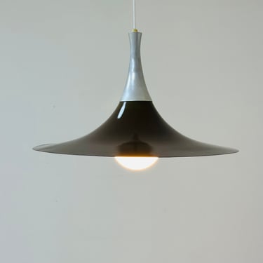 Danish witch hat pendant lamp by Bent Karlby, 1970s 