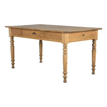 Antique Country French Provincial Pine Farmhouse Table 