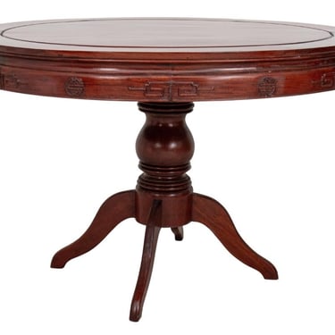 Round Mahogany Pedestal Table, 20th C