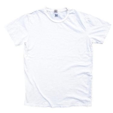 QMC Roughed Up Tee - 100% Cotton Jersey T-Shirt Blow Out White 
