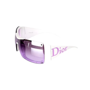 Dior Purple Oversized Shield Sunglasses