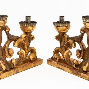 Ecclesiastical Giltwood Altar Candlesticks