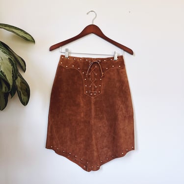 Vintage 90s Maxima Wilsons Leather Skirt 