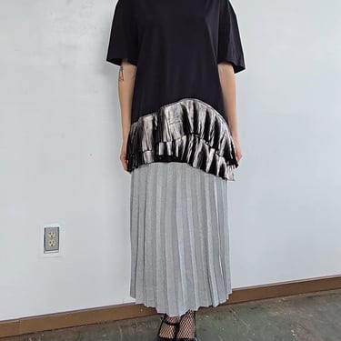 Silver Shimmer Knit Skirt