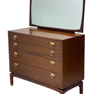 Free Shipping Within Continental US - Vintage Mid Century Modern  Dresser with Mirror 