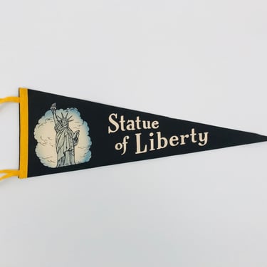 Vintage Statue of Liberty New York City Souvenir Pennant 