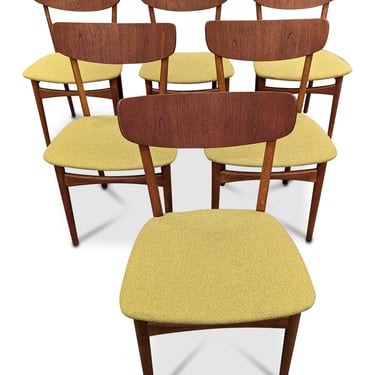 6 Oak And Teak Dining Chairs - 0224155