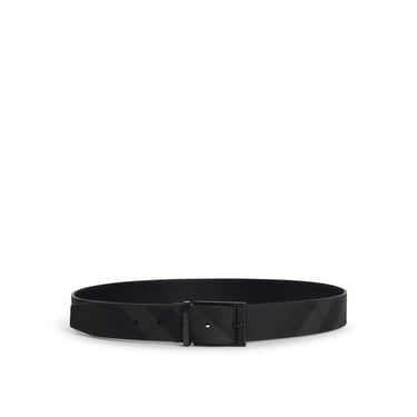 Burberry 'Louis 35' Black Polyurethane Blend Belt Men