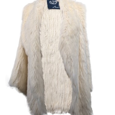 525 America - Cream Rabbit Fur Vest Sz XS