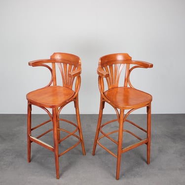 Set of 2 Vintage Bar Stools by TON, 1980, Czech Republic 