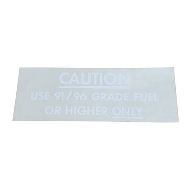 Aircraft Cessna Beech Piper Mooney Fuel Tank Sticker 91/96 Grade Fuel Only 