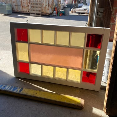 Rectangular Framed Stained Glass AS-IS