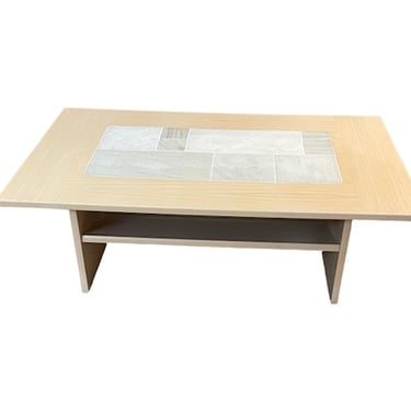 Tile Top Coffee Table<br />Gangso &#8211; Made in Denmark<br />Birch Wood with Gray Tile<br />L 48.75 x W 29.5 X H 15.75