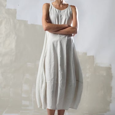 Pinstripe Linen Bubble Dress