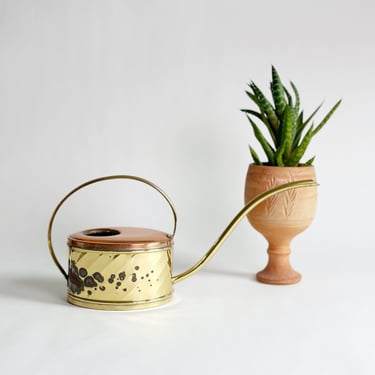 Vintage Watering Can in Copper & Brass, Indoor Gardening, 1980's 