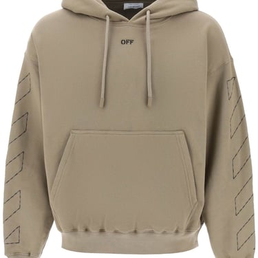 Off-White Hoodie With Topstitched Motifs Men