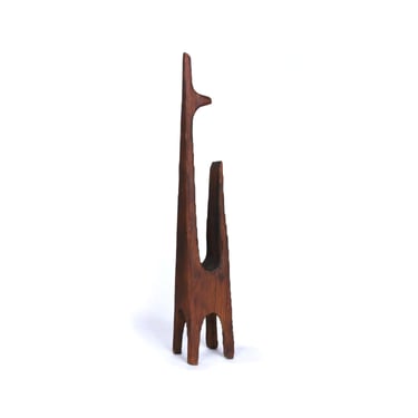 Vintage Witco Alpca Llama Wood Carved Magazine Rack Figurine 