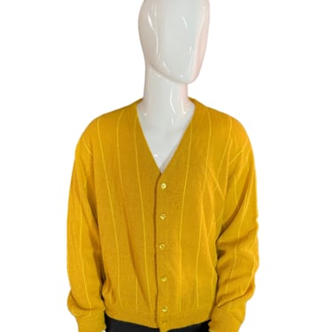 1950’s CalMates Mustard Yellow Cardigan Size L