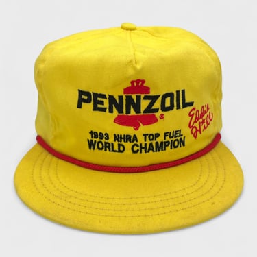 Vintage Pennzoil Eddie Hill 1993 NHRA World Champion Strapback Hat