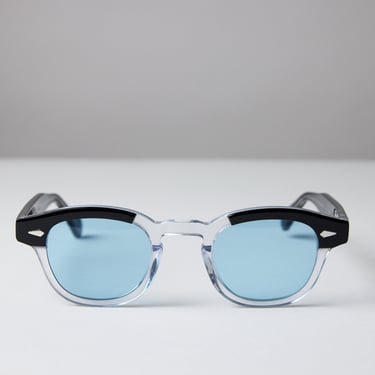 Small - New York Eye_rish, Causeway. Two-tone, Black/Crystal Frame with Light Blue Lenses 