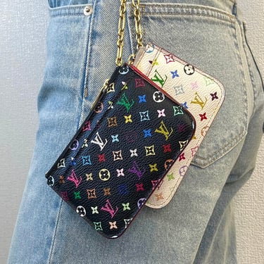 Louis Vuitton White Murakami Keychain Wallet