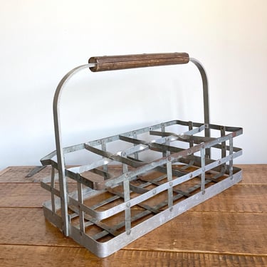 vintage milk bottle carrier dairy milk crate farmhouse decor 