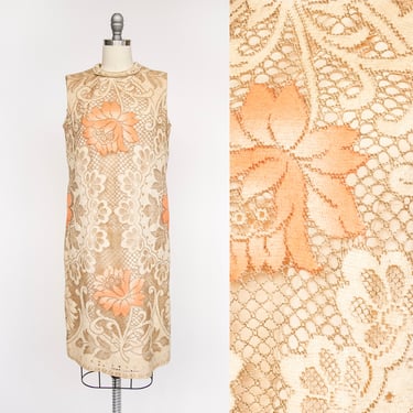 1960s Table Cloth Lace Mod Shift S 