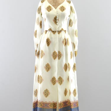 Vintage 1970s Alfred Shaheen Dress Set