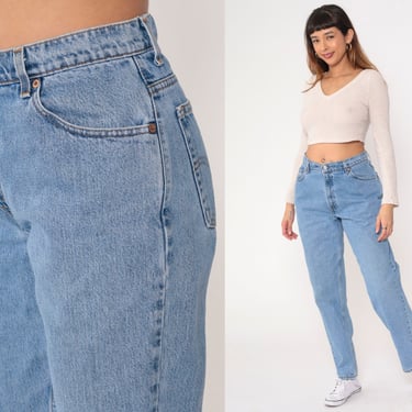 90s Levis 550 Jeans High Waisted Levi Jeans Tapered Leg Blue Denim Pants Retro Levi Strauss Vintage 1990s Large 12 R 