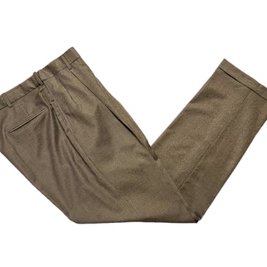 Vintage AUSTIN REED 100% Wool Flannel Pants / Trousers ~ 33 Waist ~ Ivy Style / Preppy / Trad ~ Gun Club Check Plaid 