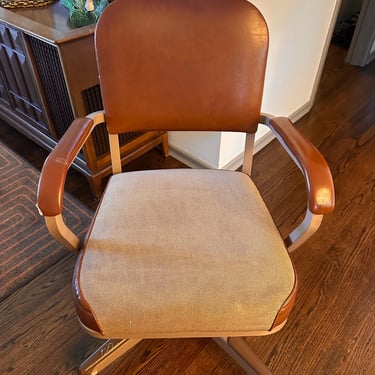 Mid-Century Tank Style Rolling Office Chair 