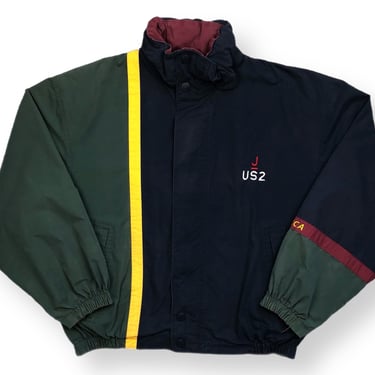 Vintage 90s Nautica J-US2 Color Blocked Reversible Full Zip Jacket Size Large 