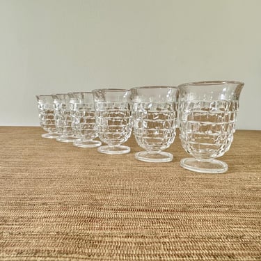 Vintage Whitehall Clear Juice Glasses by Indiana Glass - Set of 6 