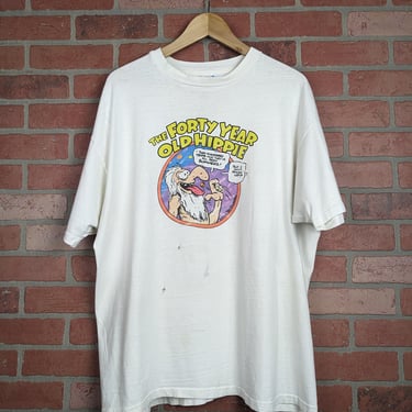 Vintage 90s The Forty Year Old Hippie ORIGINAL Underground Comix Tee - Extra Large 