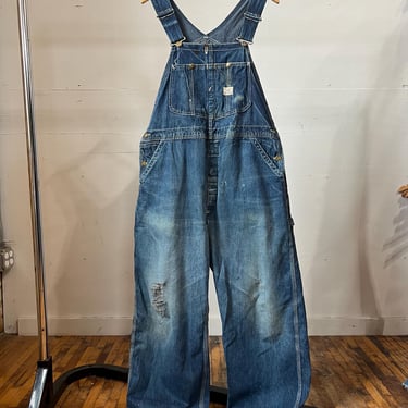 38" Waist, Vintage 1940s Lee House Label Denim Overalls, Workwear, JELT 