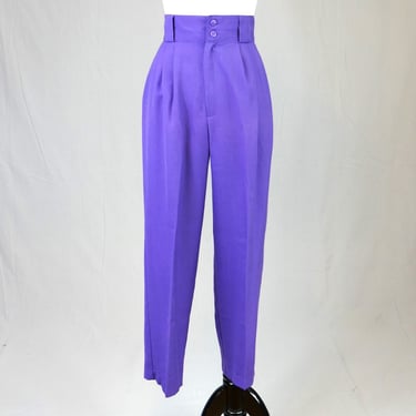 80s Pleated Purple Pants - 25