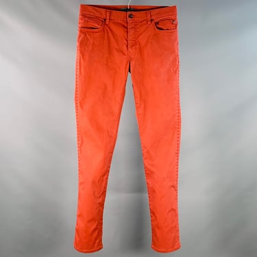 JOHN VARVATOS Size 32 Brick Cotton Blend Button Fly Jeans
