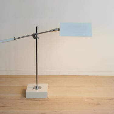 Mid Century Modern Adjustable Cantilever Desk Lamp White 