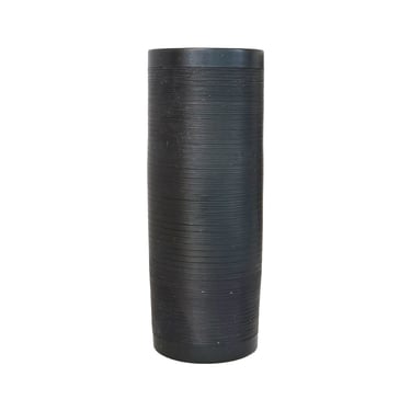 Tall Japanese Cylindrical Studio Ceramic Vase