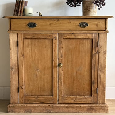 Antique English Pine Cabinet/Sideboard 