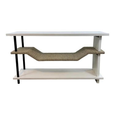 Organic Modern Palm Rope 3-Tier Console Table