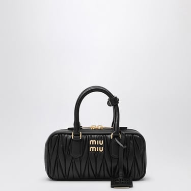 Miu Miu Black Quilted Nappa Leather Arcadie Xs Top Case Women