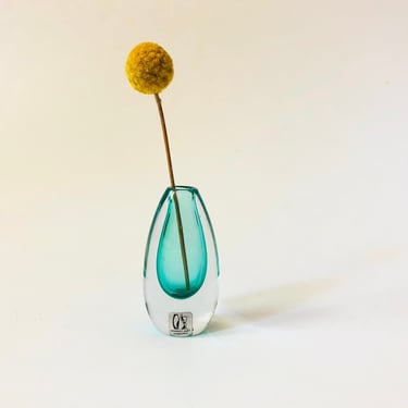Petite Swedish Art Glass Bud Vase - Svenskt Glas Stockholm 