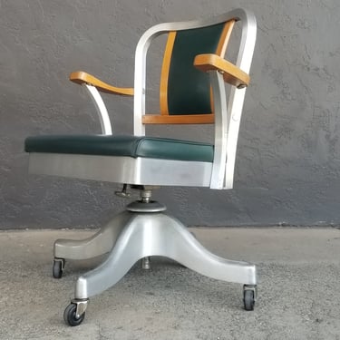 Mid-Century Shaw-Walker Aluminum Office Chair 