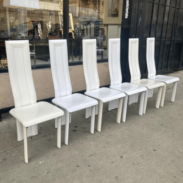 Tall Tales | Set of Six 1980s High Back Dining Chairs by Ycami Collection