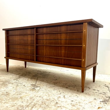 Vintage 1960s Walnut Six Drawer Dresser by Kent Coffey 