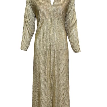 Halston IV Golden Lamé Kaftan