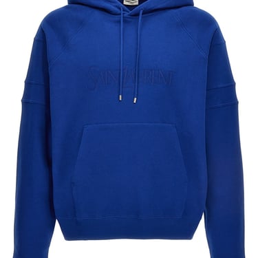 Saint Laurent Men Logo Embroidery Hoodie