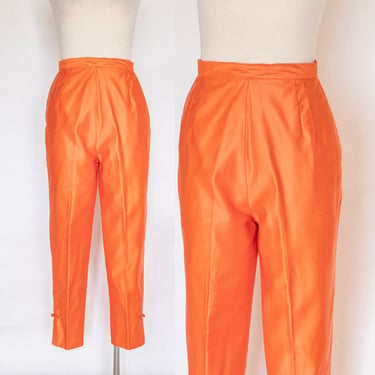 1960s Cigarette Pants High Waisted Cotton XS 