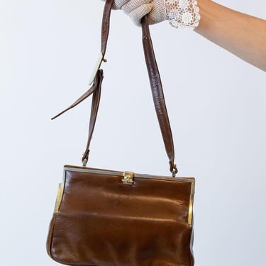 1940s POINTED ARCH leather handbag | new fall winter 